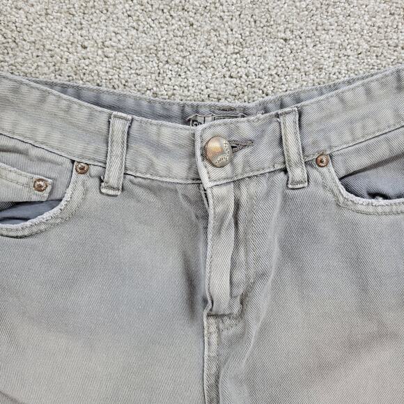 Free People Womens Cut Off Jean Shorts 26 Blue Distressed Denim Button Fly - Picture 10 of 14